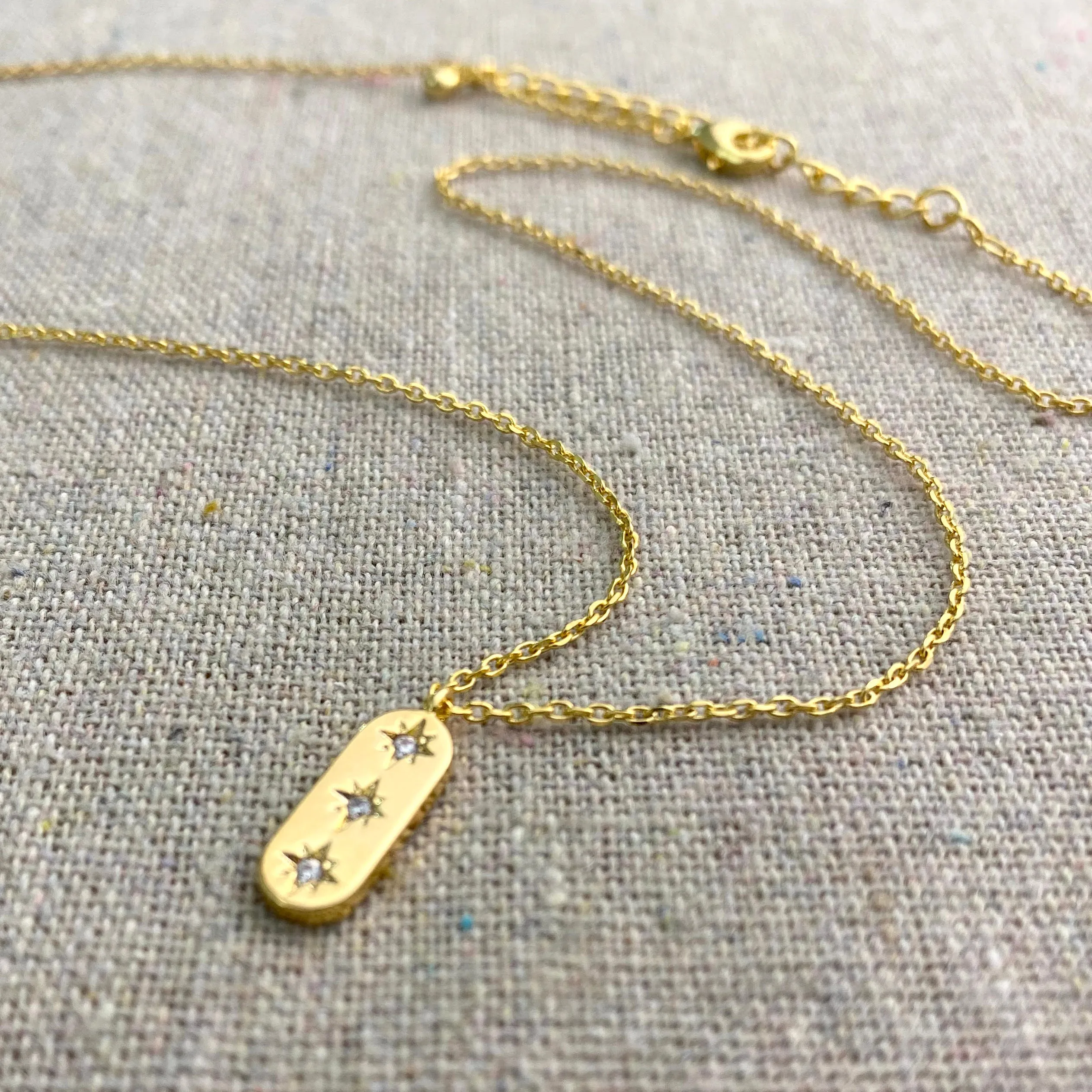 Trifecta Twinkle Necklace • Vertical Bar