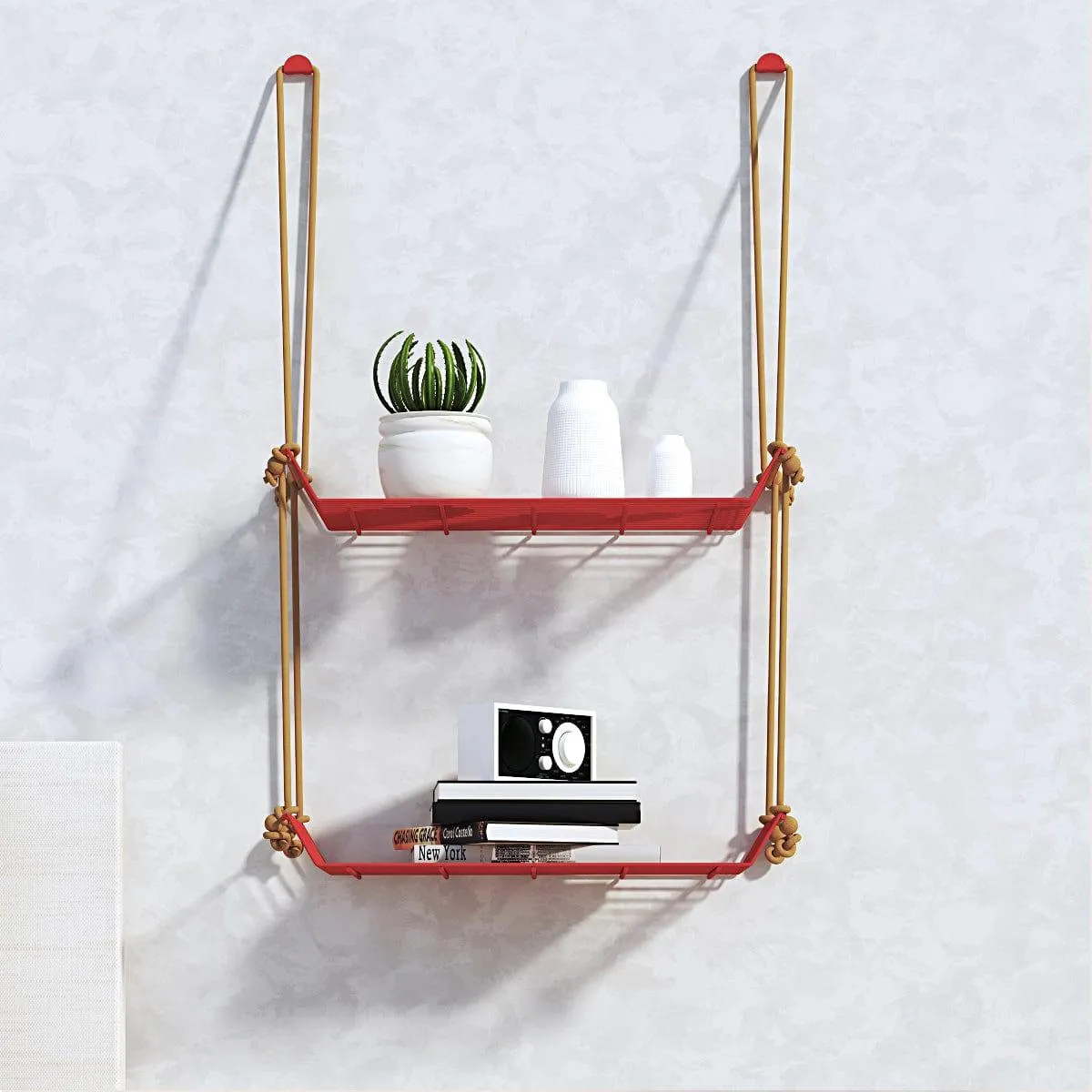 WALL DÉCOR SHELF RED