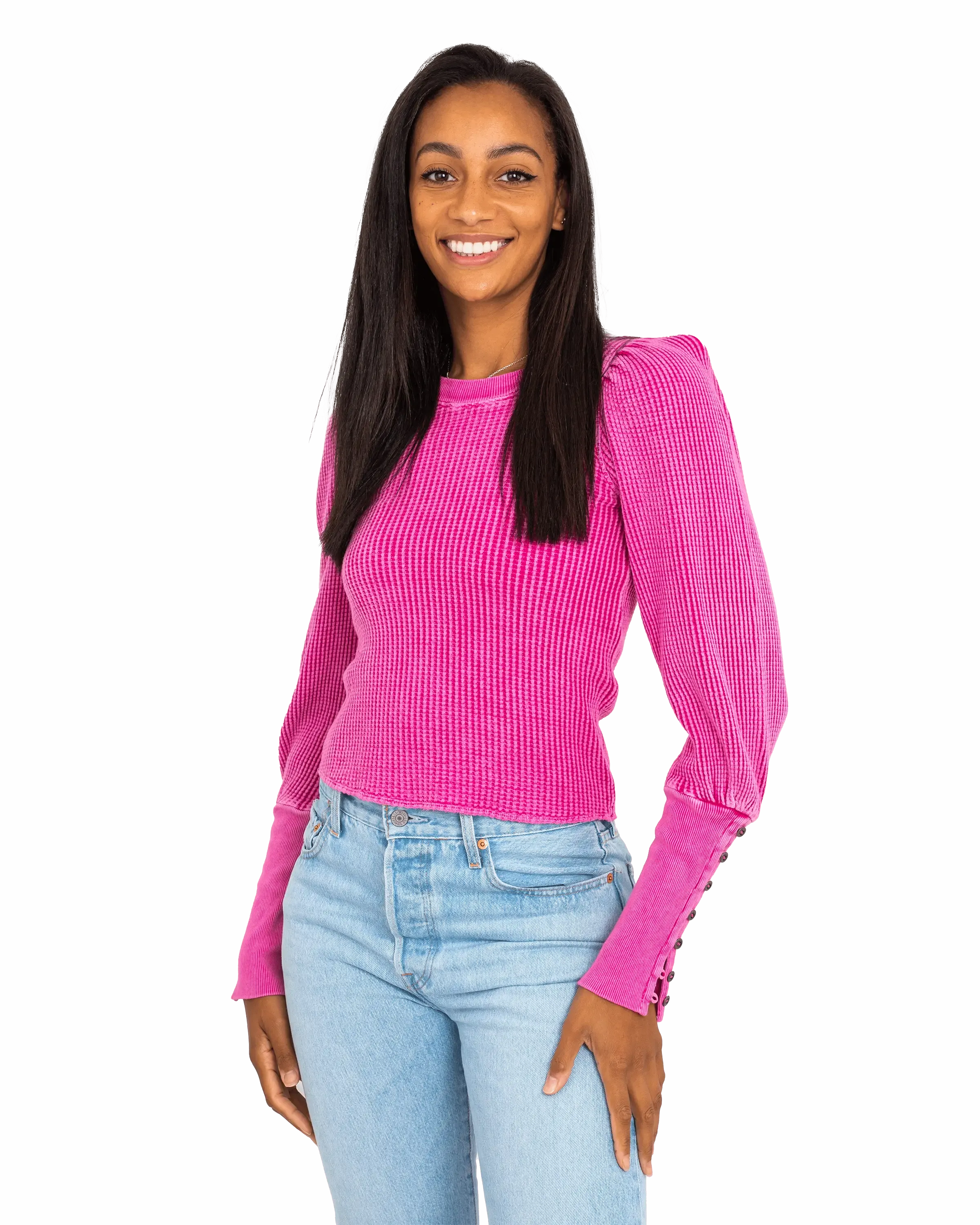 Welsey Thermal Jumper in Pink Phenom