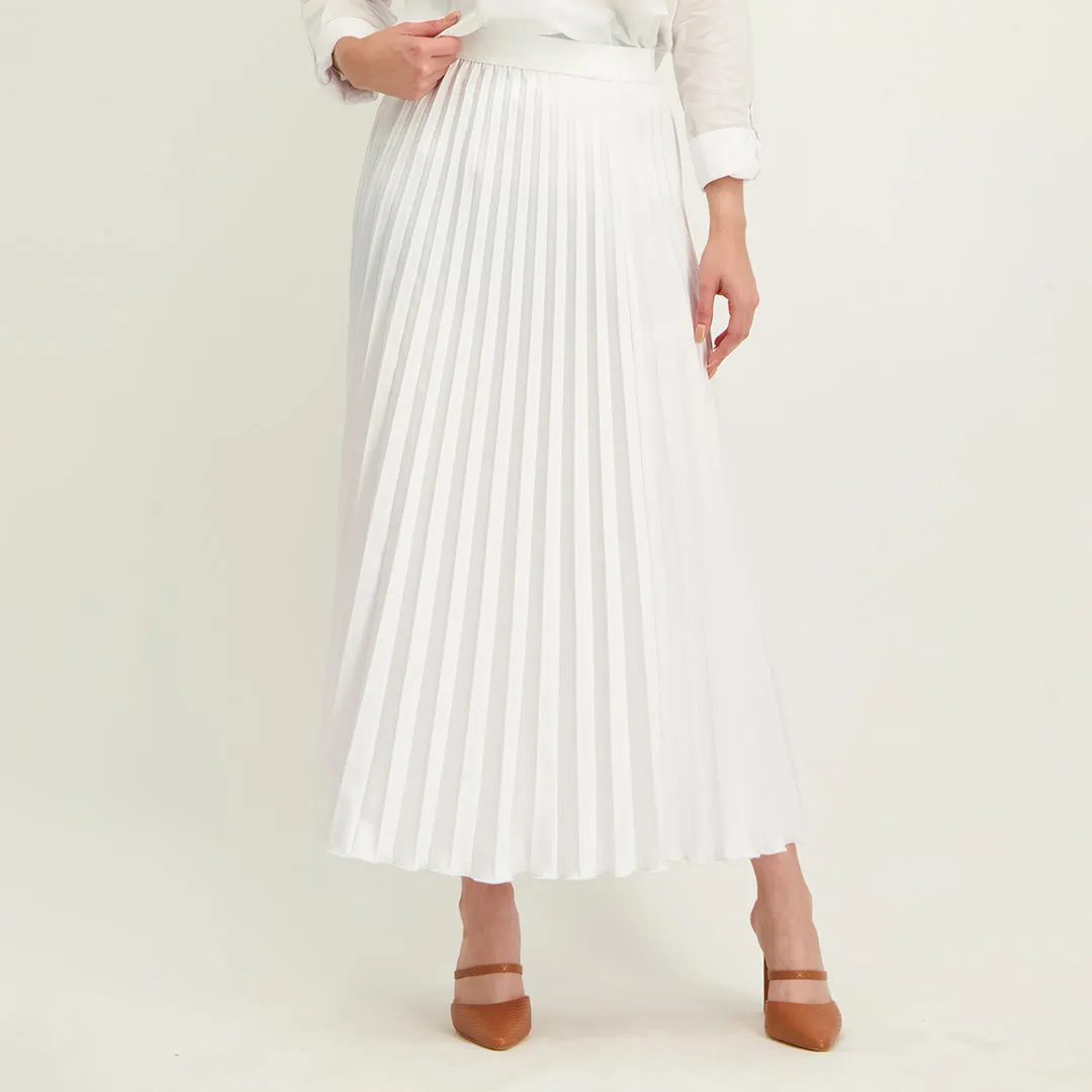 White Pleated Skirt