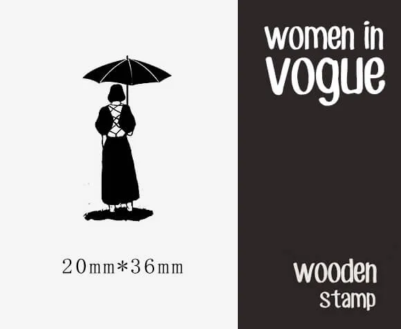 Women in Vogue Scrapbooking Wooden Stamps