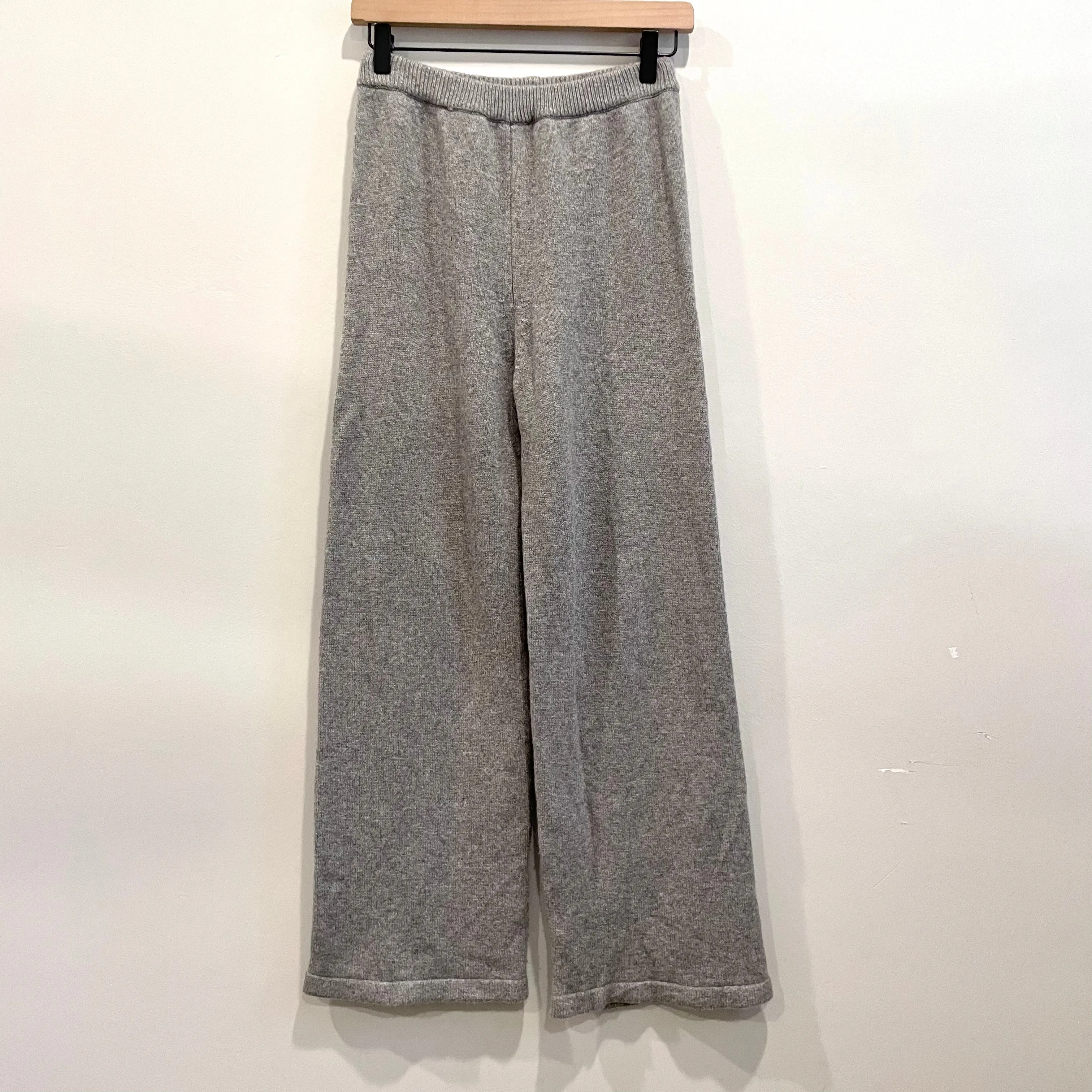 Wool Wide Leg Knit Pants